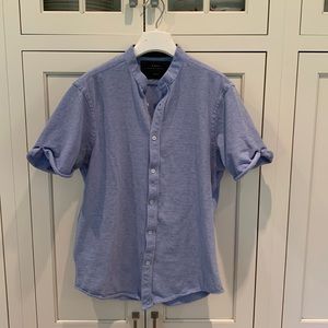 Zara Baby Blue Mandarin collared shirt